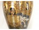 Paire vases porcelaine Satsuma Japon personnages dragons dorure XIXème siècle