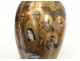 Paire vases porcelaine Satsuma Japon personnages dragons dorure XIXème siècle