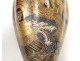 Paire vases porcelaine Satsuma Japon personnages dragons dorure XIXème siècle