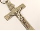 Croix Christ argent massif Soeurs Saint-Jacut Sacré-Coeur XIXème siècle