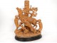 Sculpture terre cuite scène chasse cerf attaqué chiens terracotta XIXème