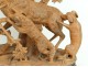 Sculpture terre cuite scène chasse cerf attaqué chiens terracotta XIXème