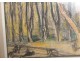 Pastel painting Forest landscape characters forest park trees 20th century