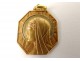 Médaille de baptême en or massif 18 carats Vierge Marie XXème siècle