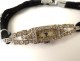 Montre bracelet platine petites roses diamants tête chiens watch XXè siècle
