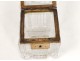 Petit coffret boîte cristal taillé feuillage Charles X XIXème siècle