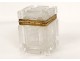 Petit coffret boîte cristal taillé feuillage Charles X XIXème siècle