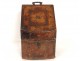 Box gold embossed leather letter to iron flowers foliage eighteenth century