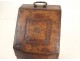 Box gold embossed leather letter to iron flowers foliage eighteenth century