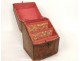 Box gold embossed leather letter to iron flowers foliage eighteenth century