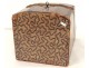 Box gold embossed leather letter to iron flowers foliage eighteenth century