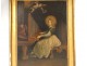 Rare HST portrait painting St. Cecilia Music Organ cherub 18th crown
