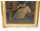 Rare HST portrait painting St. Cecilia Music Organ cherub 18th crown