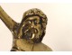 Christ crucifix bronze doré croix XVIème siècle