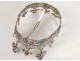 Couronne vierge statue argent massif strass fleurs lys antique crown XIXème