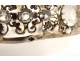 Couronne vierge statue argent massif strass fleurs lys antique crown XIXème