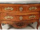 Provencal carved walnut dresser gilt bronze marble gray flowers XVIII