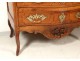 Provencal carved walnut dresser gilt bronze marble gray flowers XVIII