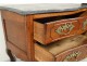 Provencal carved walnut dresser gilt bronze marble gray flowers XVIII