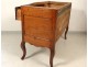 Provencal carved walnut dresser gilt bronze marble gray flowers XVIII