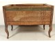 Provencal carved walnut dresser gilt bronze marble gray flowers XVIII