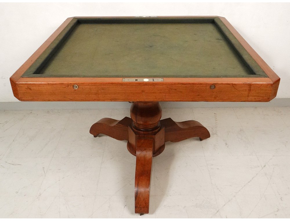French billiard game table blackened wood pichepin account checkered