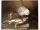 HST still life stripe fish lobster shells Eugene Claude 164x131cm 19th