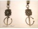 Pair of sterling silver brooches tisernas, Morocco Sahara, 19th