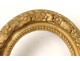 Cadre ovale bois sculpté doré fleurs antique french frame XVIIIème siècle