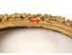 Cadre ovale bois sculpté doré fleurs antique french frame XVIIIème siècle