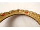 Cadre ovale bois sculpté doré fleurs antique french frame XVIIIème siècle