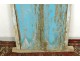 Fenêtre marocaine grille fer forgé bois peint Maroc Maghreb Atlas déco XXè