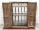 Moroccan wrought iron grille painted wood window Maghreb Morocco Atlas Deco XXth