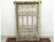 Grid Moroccan painted wood window wrought iron decor Atlas Morocco Maghreb XXth