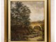 HST, Landscape river, forest and stone bridge, twentieth