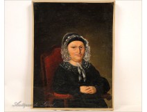 HST, Portrait of Woman with lace and pearls, 19th