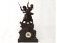 Great pendulum sculpture Hippolyte Moreau fishing boat marble peasant 19th