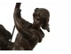 Great pendulum sculpture Hippolyte Moreau fishing boat marble peasant 19th