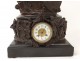 Great pendulum sculpture Hippolyte Moreau fishing boat marble peasant 19th