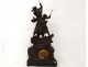 Great pendulum sculpture Hippolyte Moreau fishing boat marble peasant 19th