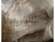 Great pendulum sculpture Hippolyte Moreau fishing boat marble peasant 19th