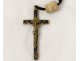 Chapelet rosaire Christ croix crucifix bois ébène Saint-Vincent Paul XIXème