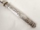Cuillère à sauce à crème argent fourré métal argenté fleur Art Nouveau XIXè