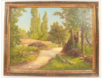 HSP Painting Landscape sawmill Bordeaux Eugene Forel 1934