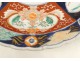 Large porcelain dish Imari Japan birds phoenix fish signed stamp 19th