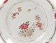 Porcelain dish Compagnie des Indes flowers insects famille rose XVIIIth