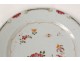 Porcelain dish Compagnie des Indes flowers insects famille rose XVIIIth