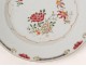 Porcelain dish Compagnie des Indes flowers insects famille rose XVIIIth