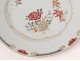 Porcelain dish Compagnie des Indes flowers insects famille rose XVIIIth