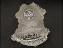 Porte-montre verre moulé angelots putti Amours XXème siècle